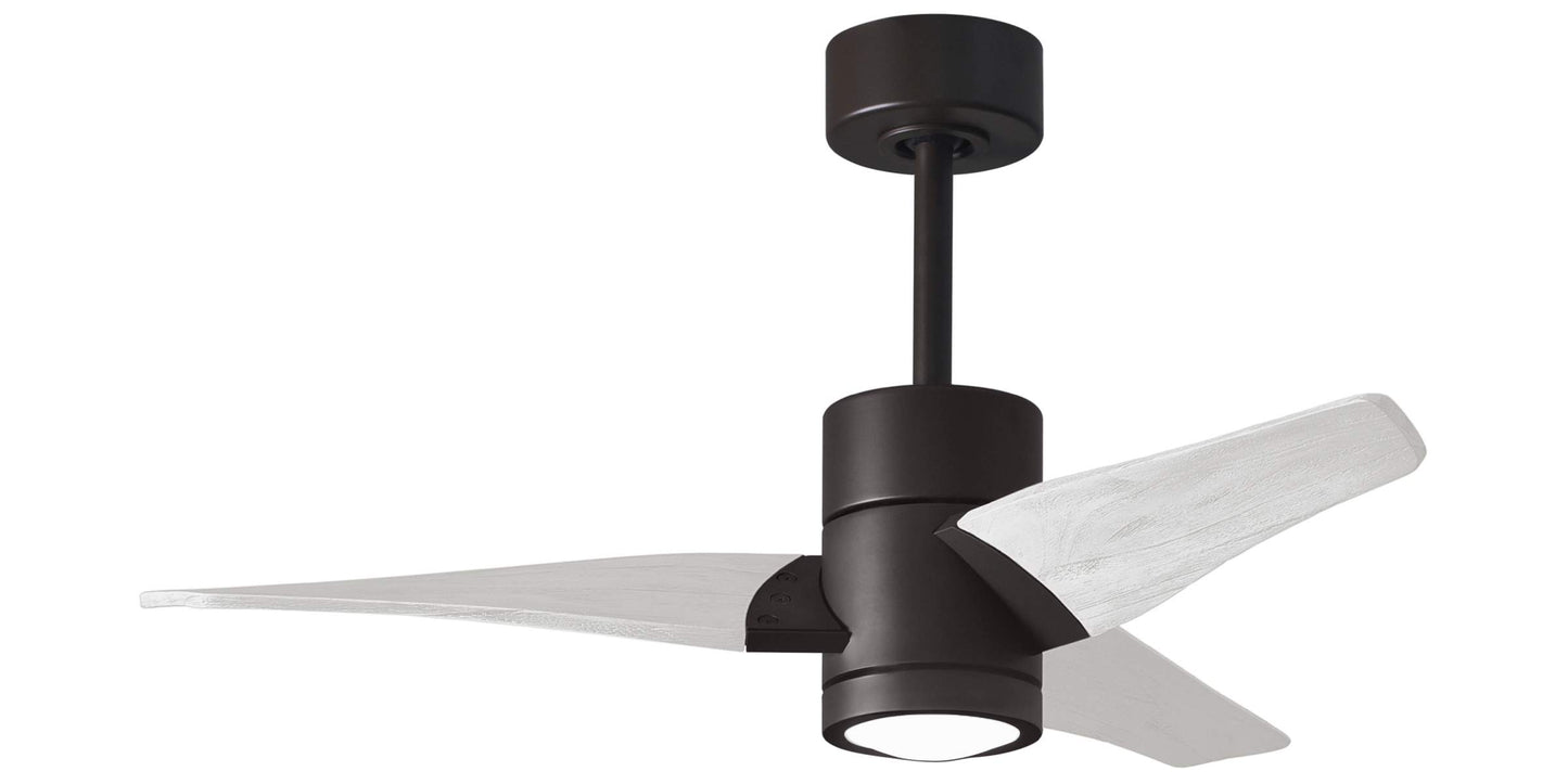 SJ-TB-MWH-42 Atlas Super Janet 42" Ceiling Fan in Textured Bronze with Matte White Blades