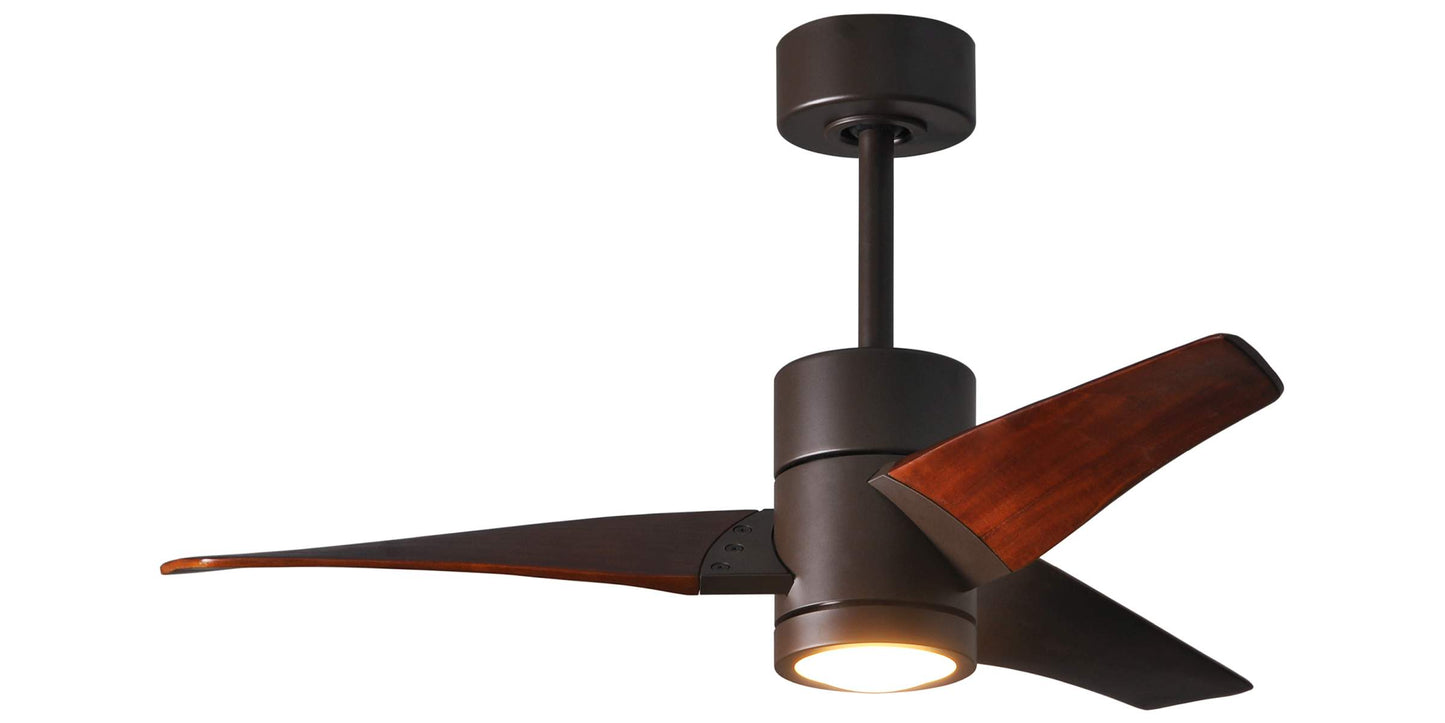 SJ-TB-WN-42 Atlas Super Janet 42" Ceiling Fan in Textured Bronze with Walnut Tone Blades