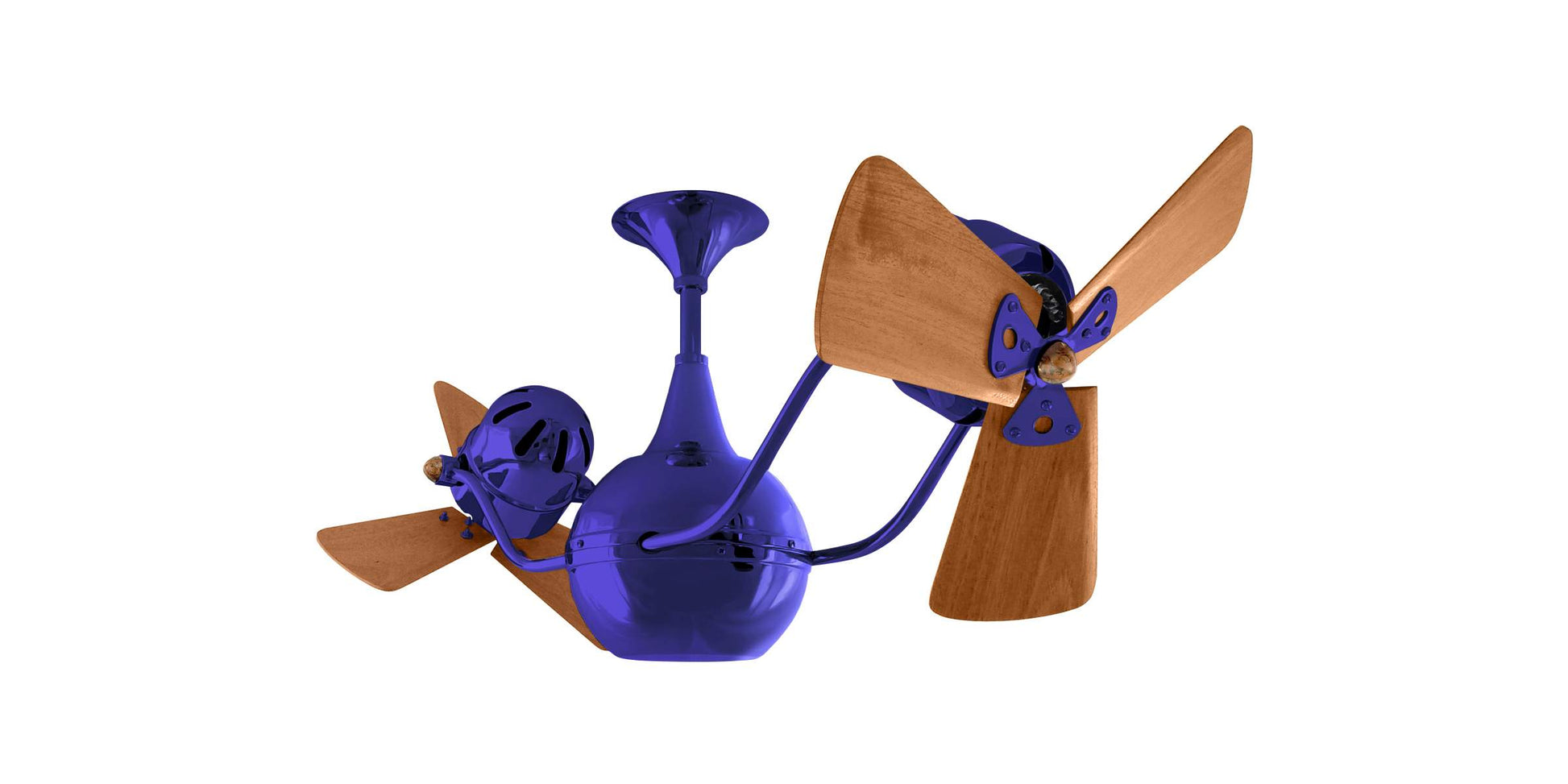 VB-BLUE-WD Matthews Vent-Bettina 44" Ceiling Fan in Blue with Mahogany Blades