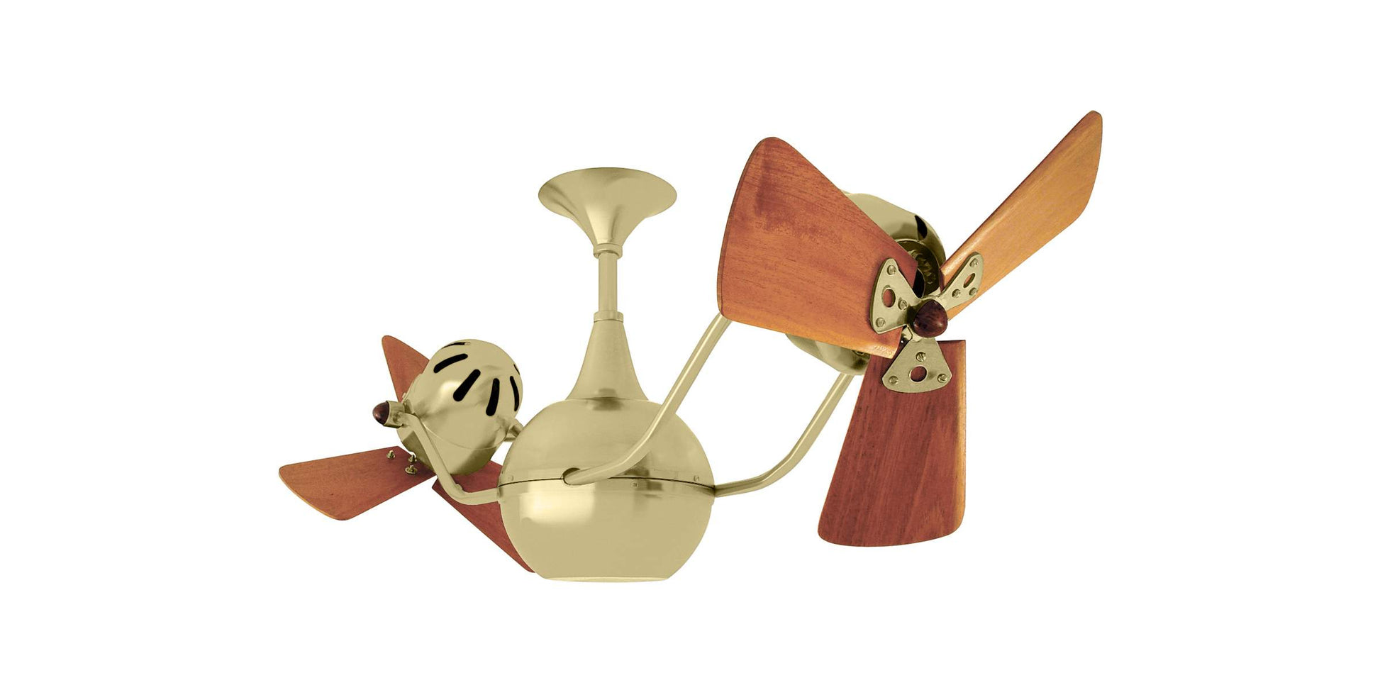 VB-BRBR-WD Matthews Vent-Bettina 44" Ceiling Fan in Brushed Brass with Mahogany Blades