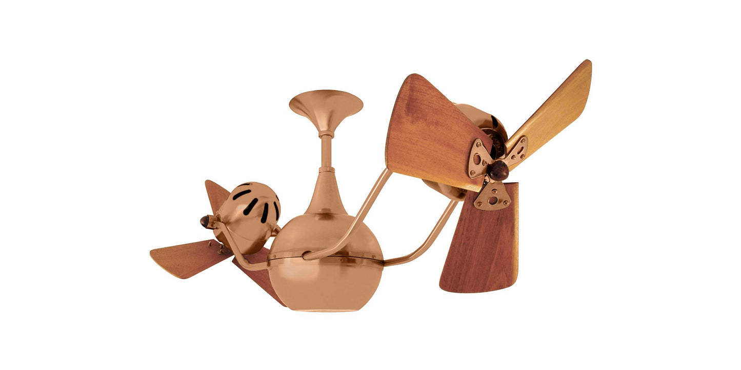 VB-BRCP-WD Matthews Vent-Bettina 44" Ceiling Fan in Brushed Copper with Mahogany Blades