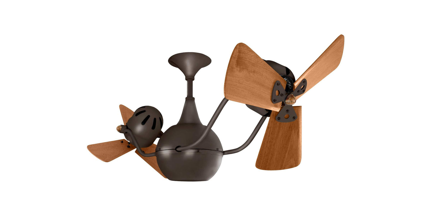 VB-BZZT-WD Matthews Vent-Bettina 44" Ceiling Fan in Bronzette with Mahogany Blades