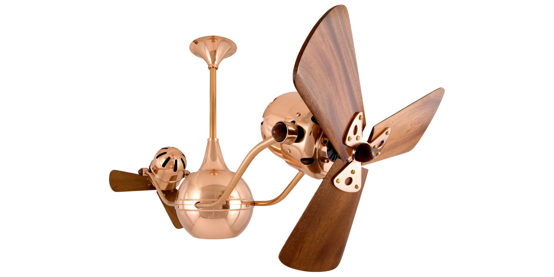 VB-CP-WD Matthews Vent-Bettina 44" Ceiling Fan in Polished Copper with Mahogany Blades