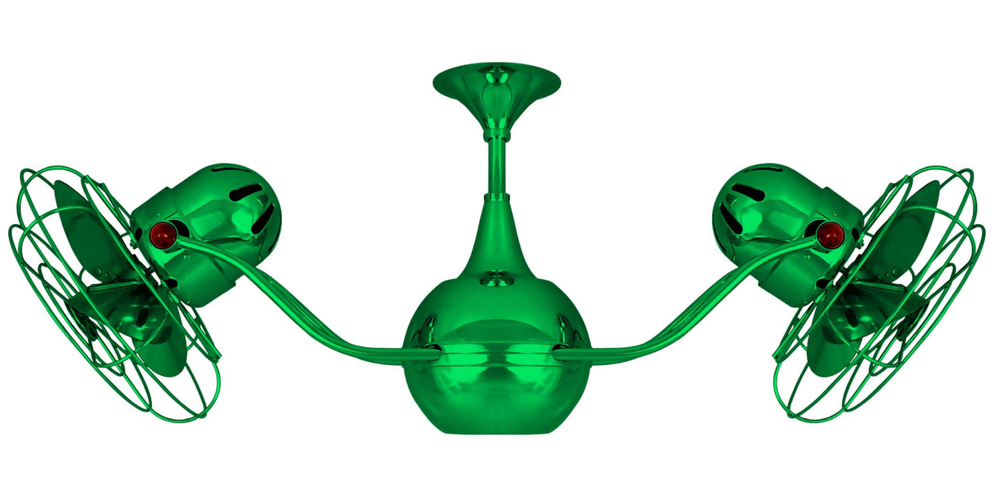 VB-GREEN-MTL Matthews Vent-Bettina 42" Ceiling Fan in Green with Esmerelda Blades