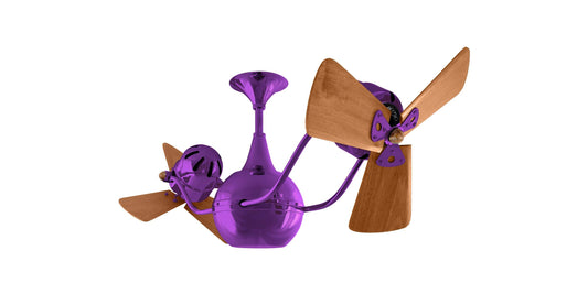 VB-LTPURPLE-WD Matthews Vent-Bettina 44" Ceiling Fan in Light Purple with Mahogany Blades