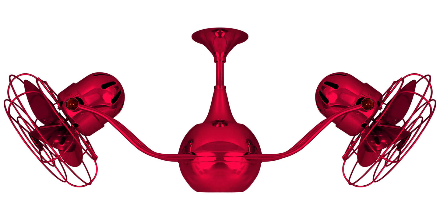 VB-RED-MTL Matthews Vent-Bettina 42" Ceiling Fan in Red with Rubi Blades