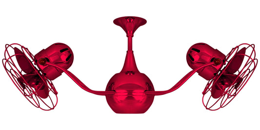 VB-RED-MTL Matthews Vent-Bettina 42" Ceiling Fan in Red with Rubi Blades