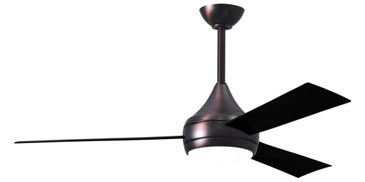 Matthews DA-BB-BK Donaire Stainless Steel Ceiling Fan